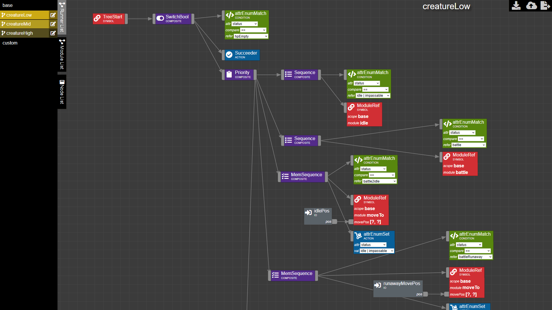 Design NPC logic with a behavior tree editor, paired with AI-driven feedback for lifelike interactions!