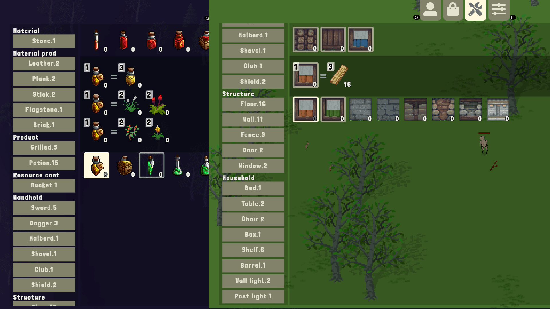 From raw materials to furniture, potions to building blocks—create it all!