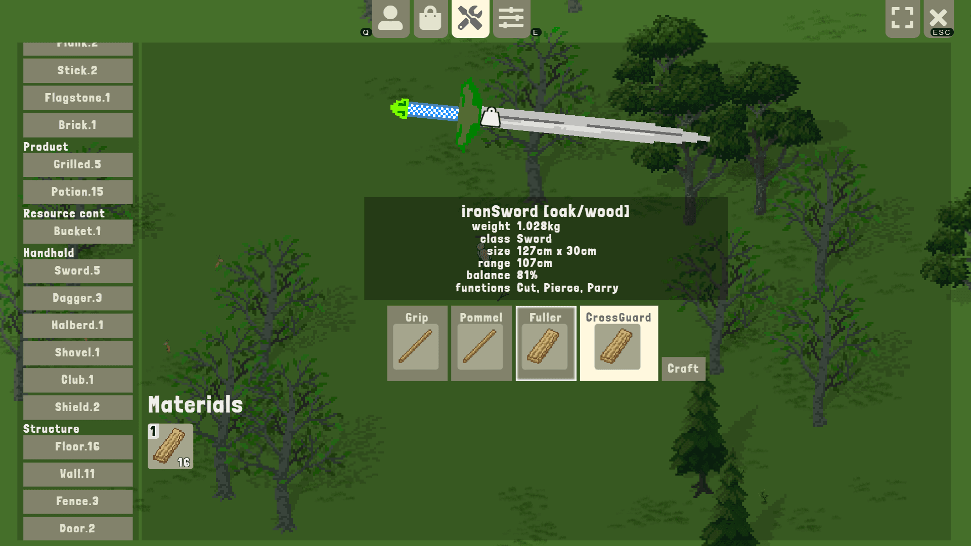 Combine different materials to craft weapons with unique stats and looks—every piece is special!